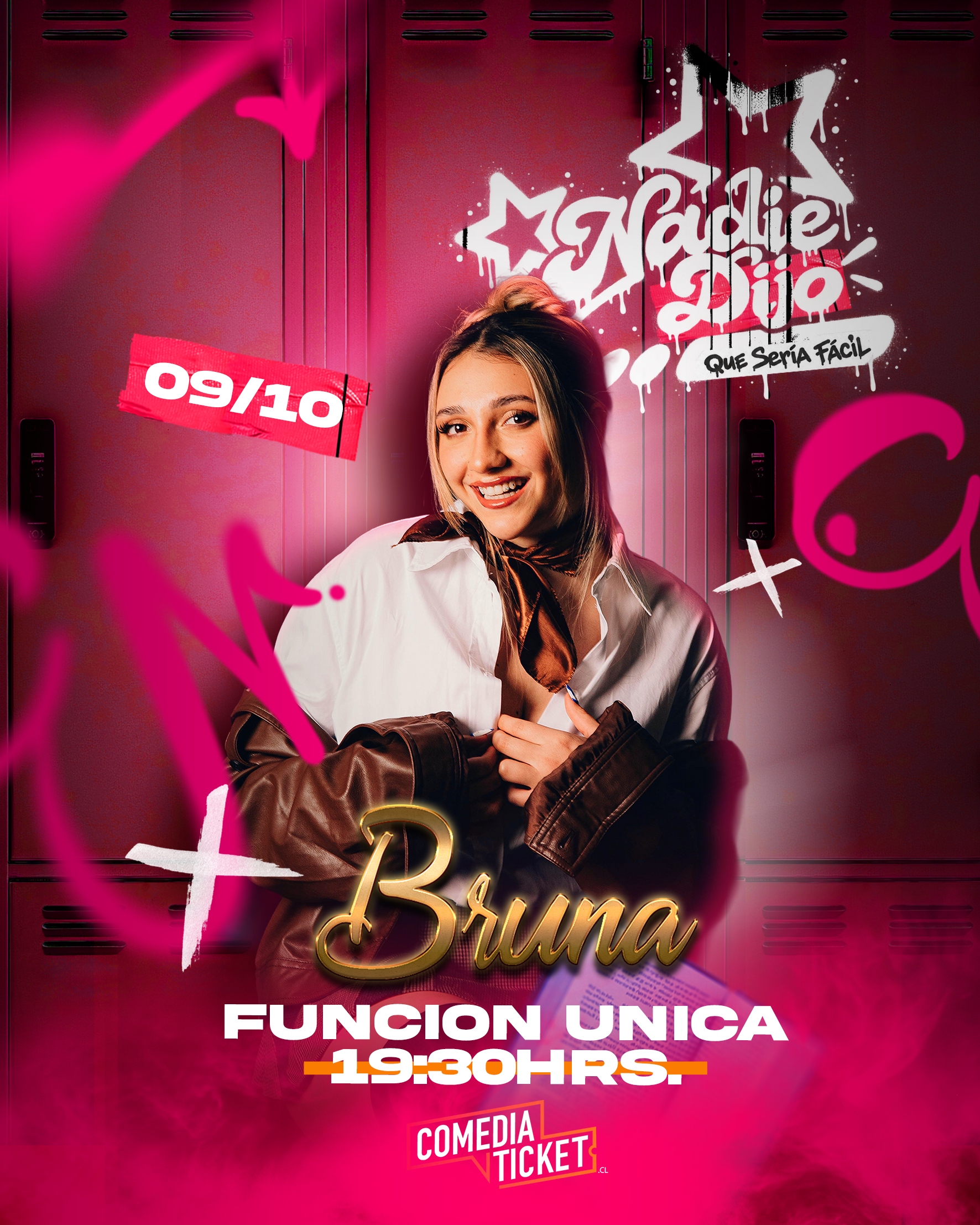 Afiche de Carlita presenta ¡“Nadie dijo que sería fácil” en Punta Arenas!