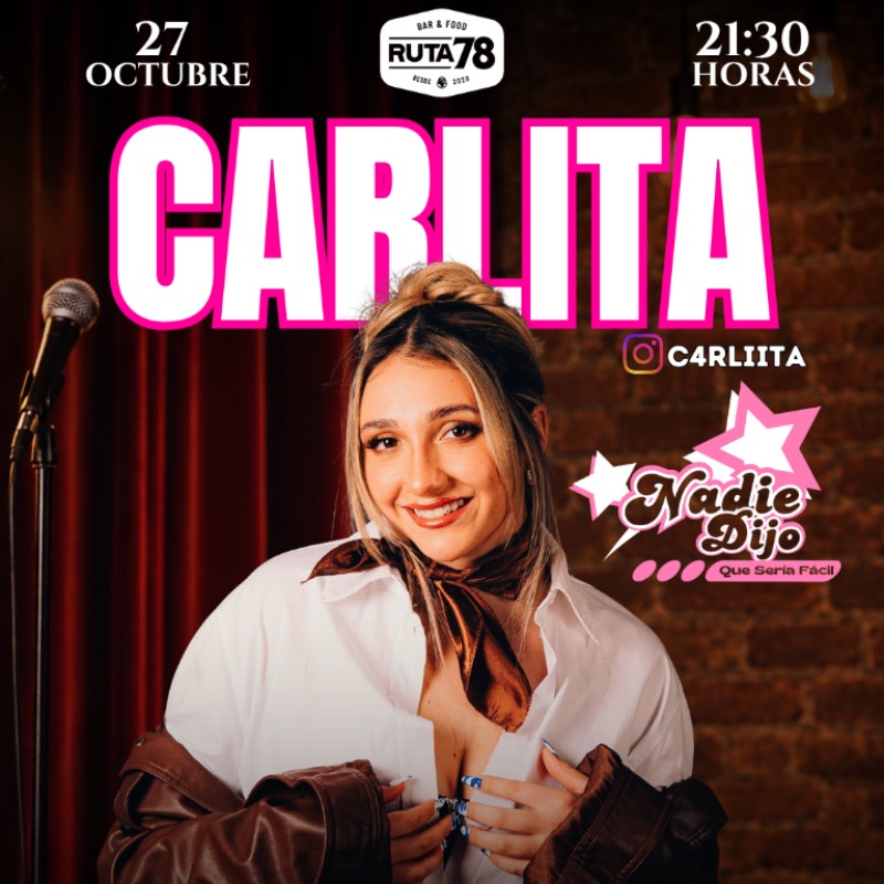 Afiche de Carlita en Ruta 78 - Puente Alto