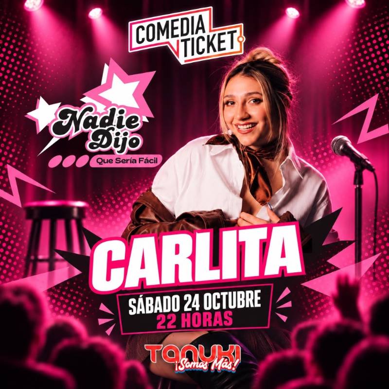 Afiche de Carlita presenta ¡“Nadie dijo que sería fácil” en Temuco!