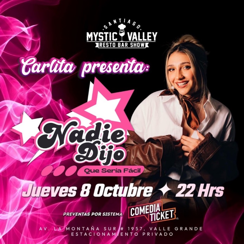Afiche de Carlita en Mystic Valley - Valle Grande, Lampa