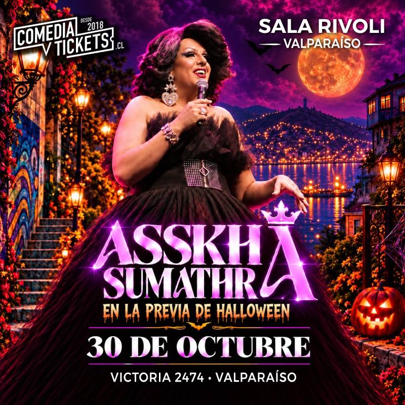 Afiche de ASSKHA SUMATHRA, LA PREVIA DE HALLOWEEN EN SALA RIVOLI