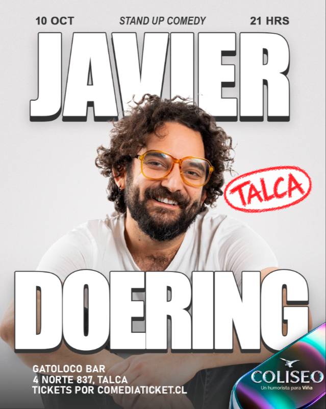 Afiche de Javier Doering en Talca | Stand Up Comedy
